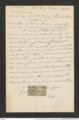 Nachlass Franz Steindachner, Brief von Gal Frères ("Gebrüder Gal") an Franz Steindachner (09.02.1900), Inv.Nr. 149.03, Seite 1
